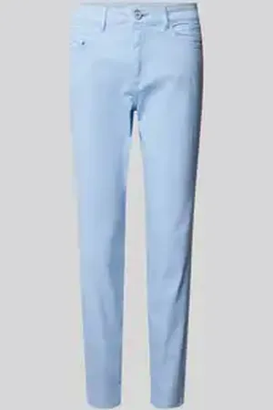 QS by s.Oliver Slim fit stoffen broek van katoenmix