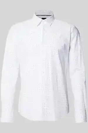 HUGO BOSS Slim fit vrijetijdsoverhemd met kentkraag, model 