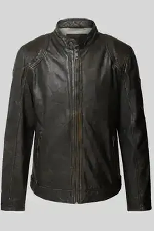 Gipsy Leren jack met ritszakken, model 
