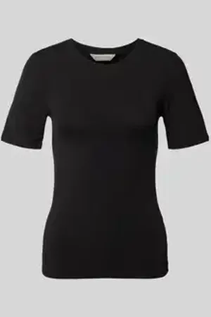 MSCH T-shirt met geribde ronde hals, model 