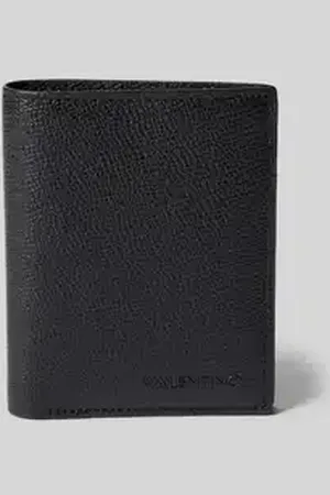 VALENTINO Leren portemonnee met labelapplicatie, model 