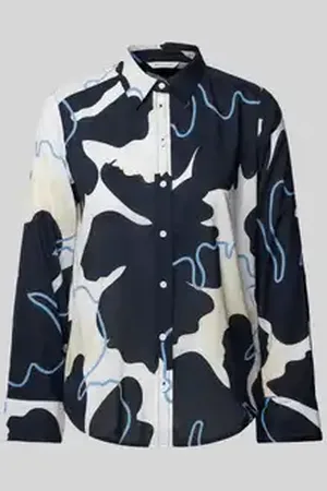 TOM TAILOR Regular fit overhemdblouse met katoen