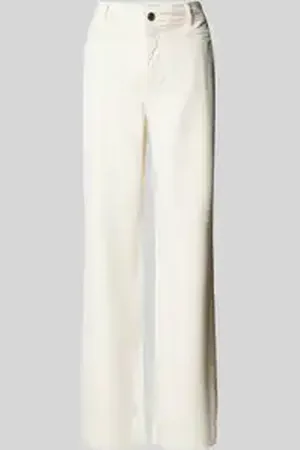 Mos Mosh Wide leg jeans met strookzakken, model 