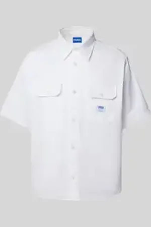 Hugo Blue Vrijetijdsoverhemd met borstzak, model 