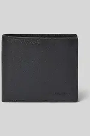 VALENTINO Leren portemonnee met labelapplicatie, model 
