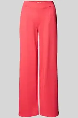 Ichi Wide leg stoffen broek met bandplooien, model 