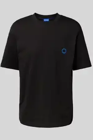 Hugo Blue T-shirt met logobadge, model 