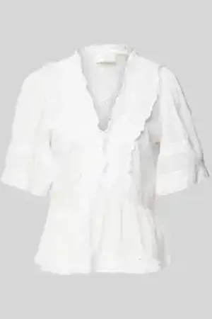 Neo Noir Regular fit blousetop met gehaakt kant, model 