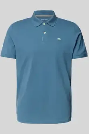 TOM TAILOR Regular fit poloshirt van katoen-piqué met logostitching