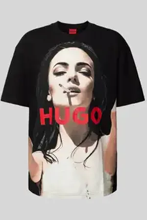 HUGO BOSS T-shirt met labelprint, model 