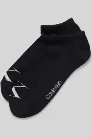 Calvin Klein Sneakersokken met logostitching in een set van 2 stuks