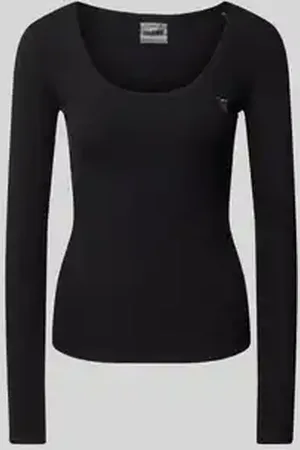Guess Shirt met lange mouwen met labeldetail, model 