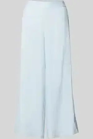 lanius Wide leg linnen broek met elastische band