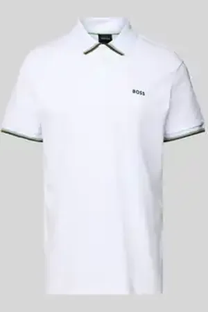 HUGO BOSS Regular fit poloshirt met labelprint, model 