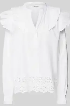 mbyM Regular fit blouse met broderie anglaise, model 