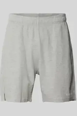 Another Cotton Lab Korte relaxed fit broek met structuurmotief