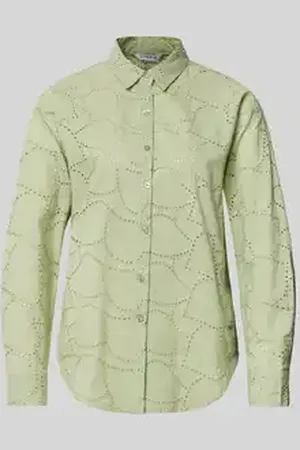 Zabaione Regular fit blouse met broderie anglaise, model 