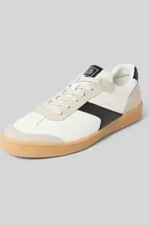Marc O’ Polo Lage sneakers van hoogwaardig rundleer gecombineerd met suède