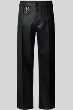 EightyFive Straight leg broek in leerlook