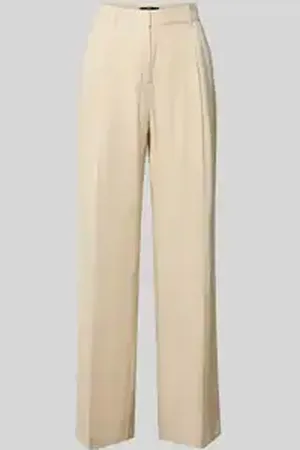 Zero Regular fit stoffen broek met bandplooien