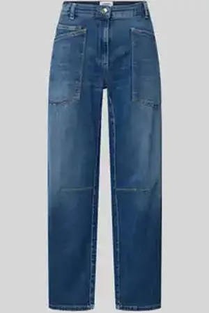 Cambio Tapered fit jeans met opgestikte zakken, model 