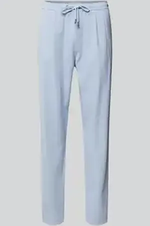 Colours & Sons Korte chino van linnen met elastische tailleband
