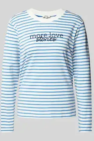 QS by s.Oliver Regular fit shirt met lange mouwen van puur katoen met borduursel