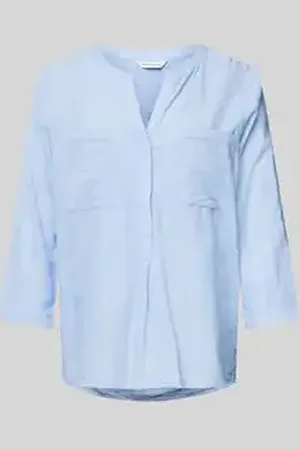 TOM TAILOR Loose fit blouse met korte mouwen van lichtgewicht katoen met structuurmotief