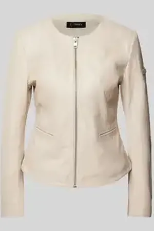 Cabrini Shaped fit leren jas in echt lamsnappa