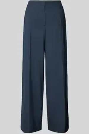 Mos Mosh Wide leg stoffen broek met vaste persplooien, model 