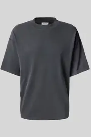 American Vintage T-shirt met geribde ronde hals, model 