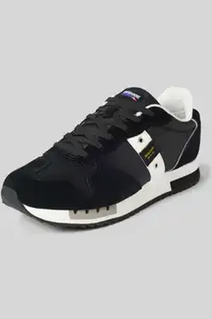 Blauer Sneakers met labelbadges, model 