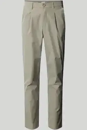 Colours & Sons Tapered fit chino met bandplooien