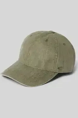 Camel Active Linnen baseballpet met logostitching