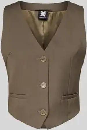 Karo Kauer Kort gilet met V-hals