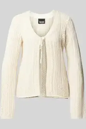 Pieces® Comfort fit gebreid jack van zuiver katoen, model 