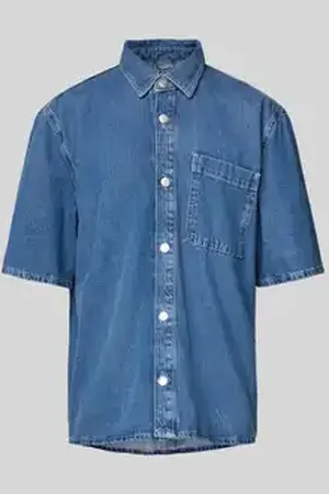 Jake*s Regular fit jeansoverhemd met 1/2-mouwen