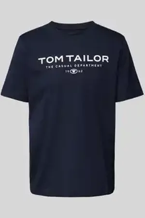 TOM TAILOR Regular fit T-shirt van puur katoen met labelprint