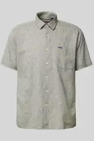 Barbour Regular fit linnen overhemd met borstzak, model 