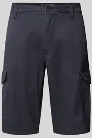 TOM TAILOR Regular fit korte cargobroek van katoenmix