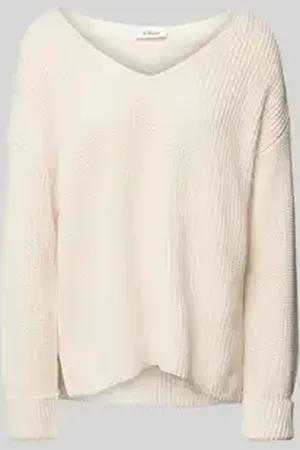 QS by s.Oliver Relaxed fit gebreide pullover van katoenmix