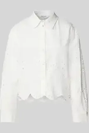 Zabaione Regular fit overhemdblouse met ajourpatroon
