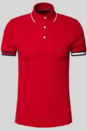 Tommy Hilfiger Slim fit poloshirt van een mix van katoen en elastaan