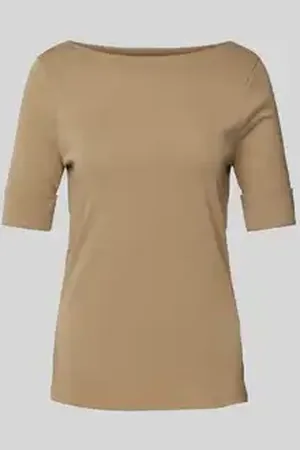 Ralph Lauren T-shirt met geribde boothals, model 