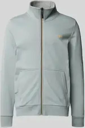 TOM TAILOR Regular fit sweatjack met opstaande kraag en rubberen logoprint