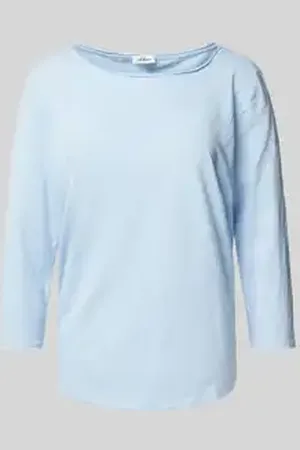 QS by s.Oliver Relaxed fit T-shirt met 3/4-mouwen van puur katoen