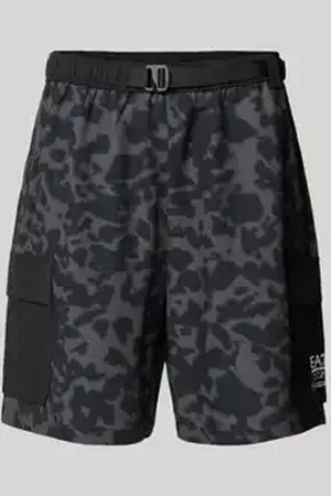 EA7 Loose fit cargoshirt met labelprint, model 