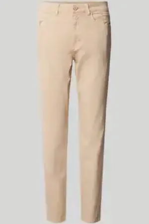QS by s.Oliver Slim fit stoffen broek van katoenmix