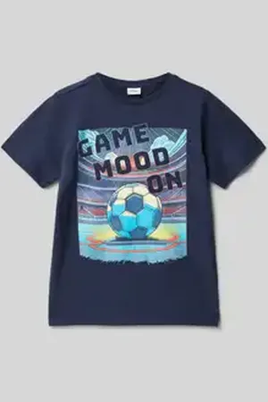 QS by s.Oliver Regular fit T-shirt van puur katoen met motiefprint