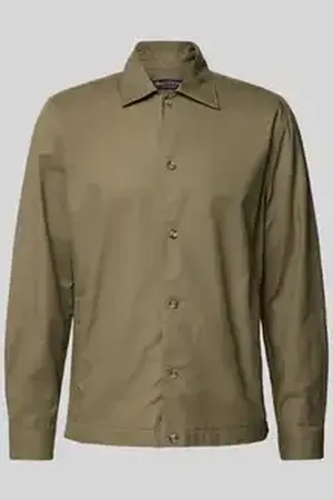 Marc O’ Polo Loose fit overshirt van een mix van katoen en linnen